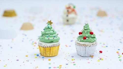 Cupcakes De Arbol De Navidad