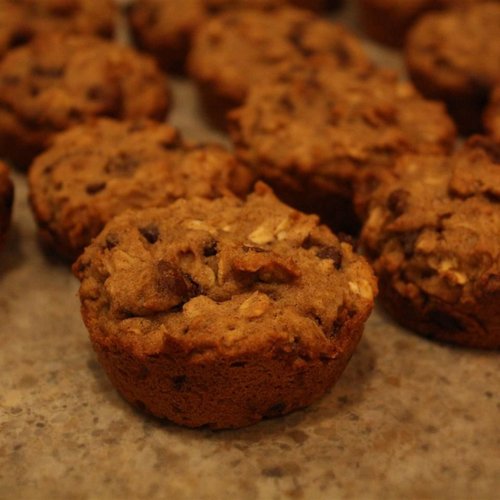 Muffins de avena con chispas de chocolate sin gluten